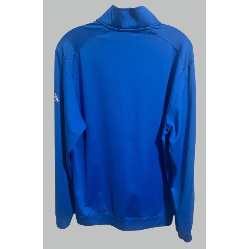 Adidas Shirt Men’s M Blue Quarter Zip Pullover Long Sleeve Golf Training